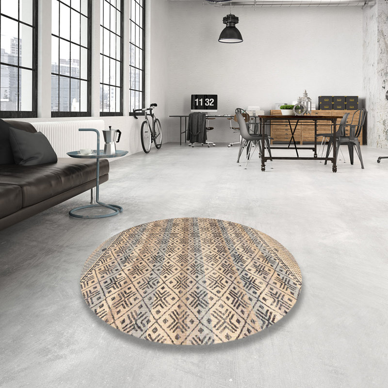 Abstract Indoor Rug, Round 5'