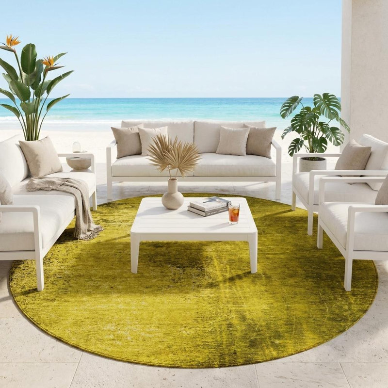 Tapis extérieur rond 8 po
