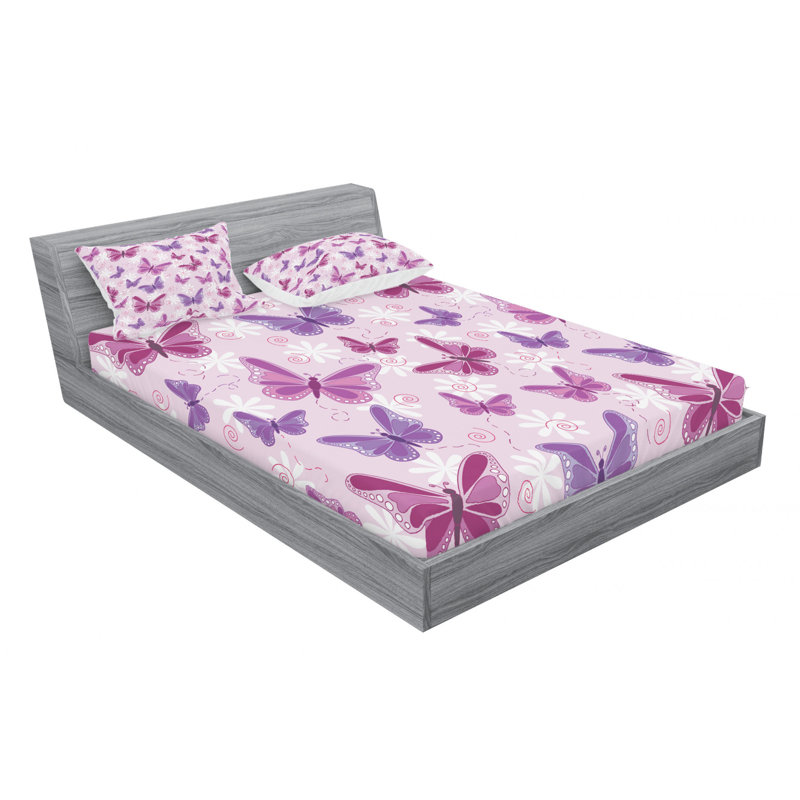 Microfiber Sheet Set, Queen Sheet Set with Fitted Sheet