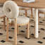Ensemble de table de salle à manger moderne en bois massif de style crémeux