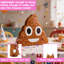 Fax Potato - Pinatas Poop Emoji Cardboard Pinata, Stick and Blindfold Set - W45cm x D10cm x H45cm - Brown