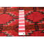 Tapis rouge en laine noué à la main de conception unique 3 pi 9 po x 6 pi 11 po Stanwell