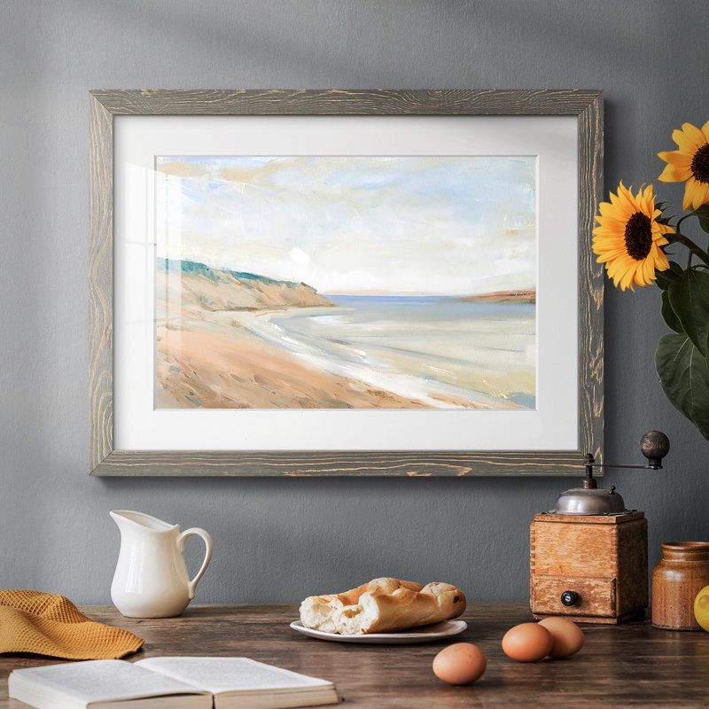 Étude de rivage I, Blanc, Gris, H 22 po x l 32 po x P 1,5 po
