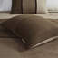 Édredon brun très grand - 7 pièces en faux suède avec des couleurs découpées pour coussin l 16 po x L 16 po