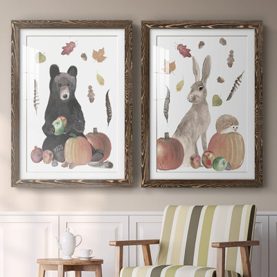 «Cute Autumn Forest I», reproduction encadrée de qualité supérieure - prête à accrocher