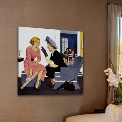 " Gossiping Neighbor " by George Hughes Painting Print