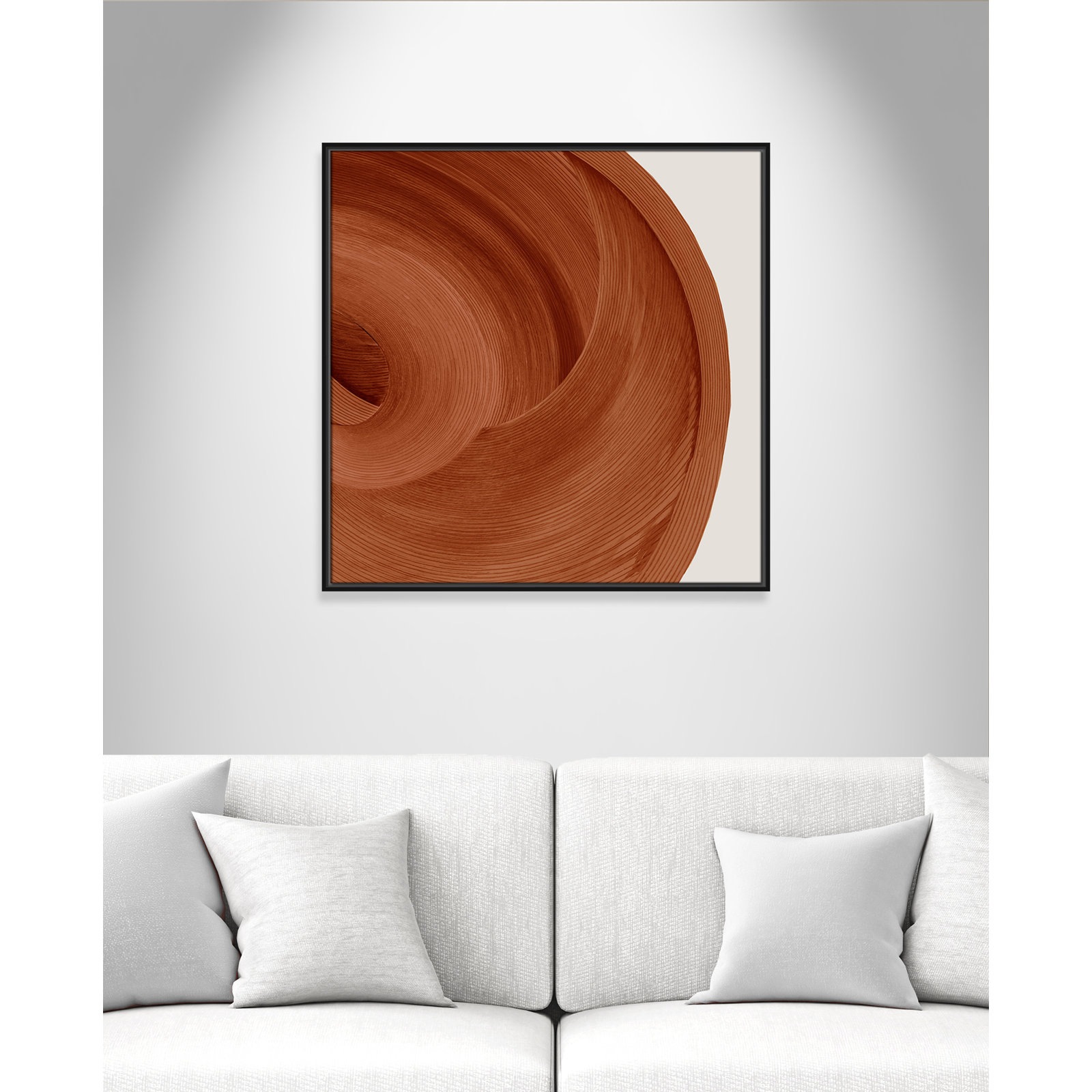 Affogato - Floater Frame Painting Print on Canvas, 31.5" H x 31.5" W x 2" D, Black 