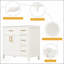 Meuble-lavabo 36 po avec comptoir de lavabo, rangement spacieux, deux portes et trois tiroirs pour salle de bain moderne