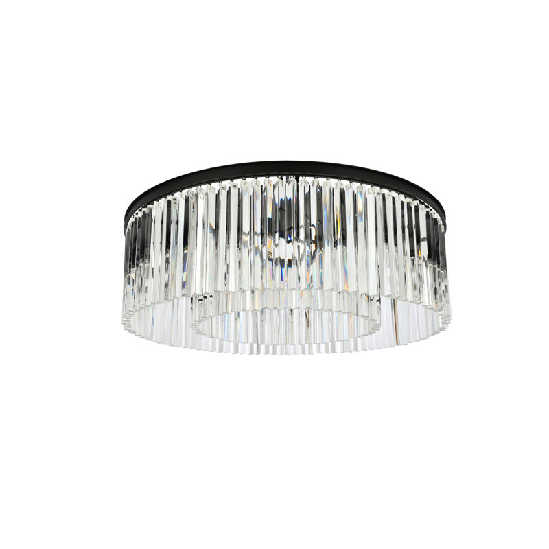 Dahlonega Flush Mount, Crystal (Clear), Mocha Brown