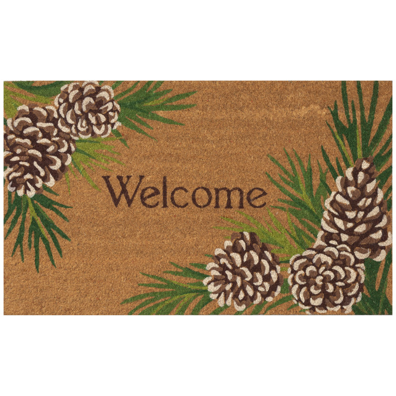 Vancel Non-Slip Floral Outdoor Doormat, 36" L x 24" W