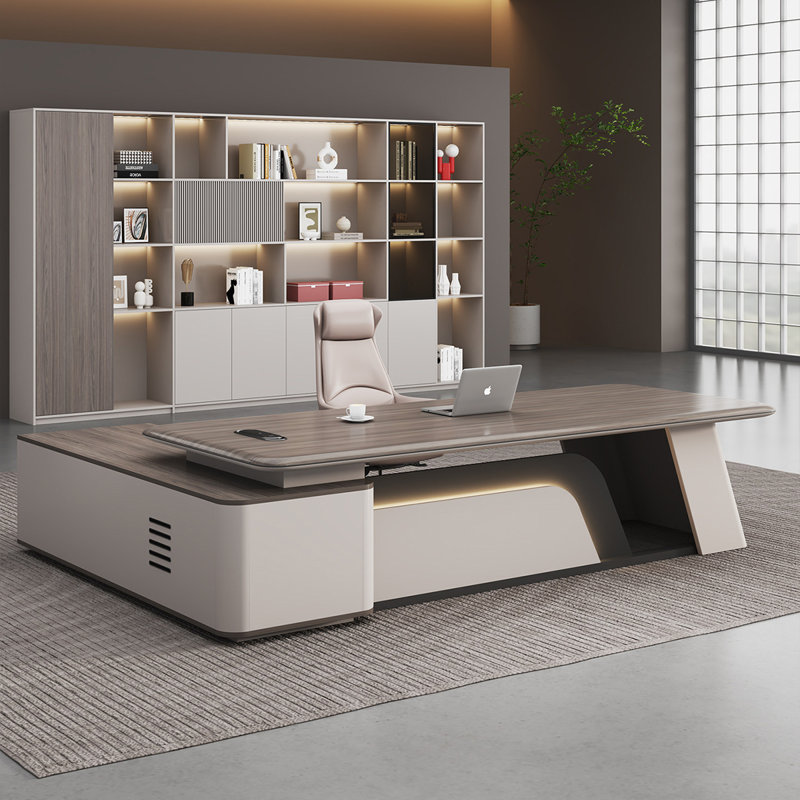 Bureau de direction en L 70,87 po,  H 29,53 po x l 70,87 po x P 62,99 po