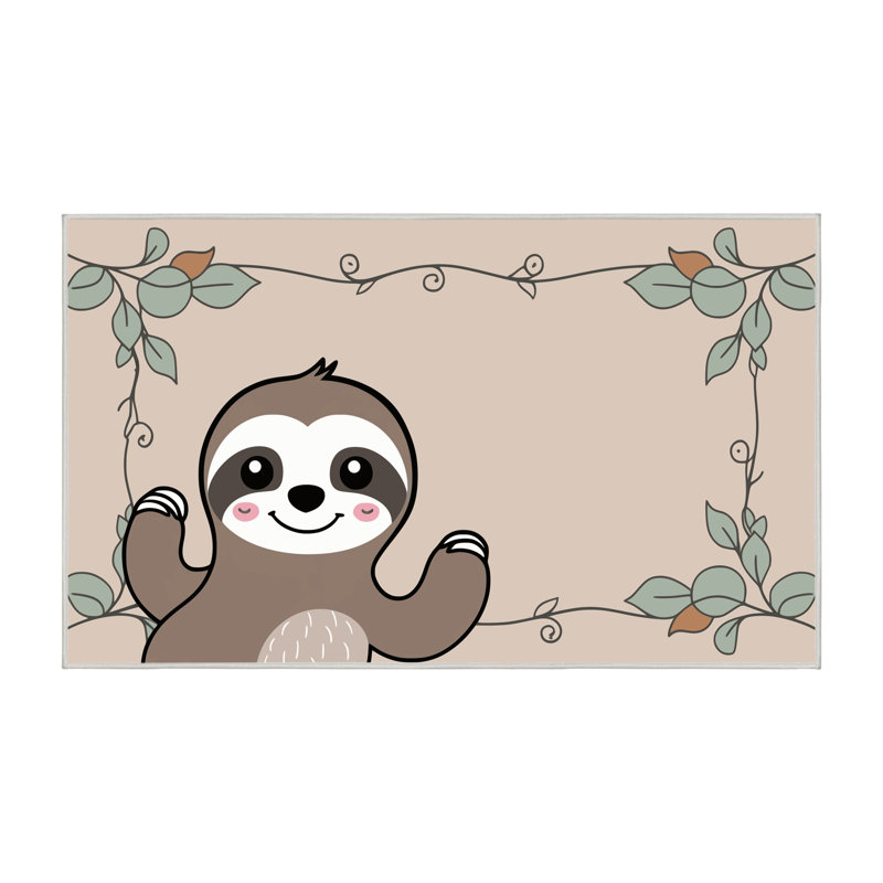 Tapis pour enfants mignons lavables Dakota Fields, Rectangulaire 2 pi x 3 pi