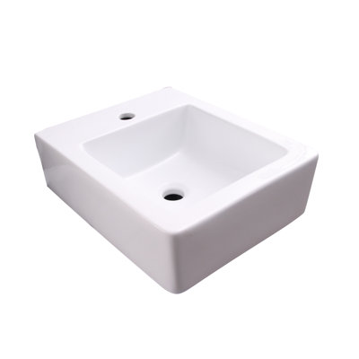 Lavabo de salle de bain mural en porcelaine vitrifiée 15 "Grabil