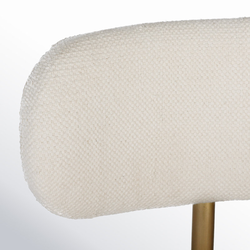 Chaise rembourrée Margot, Lin blanc cassé Dhurrie