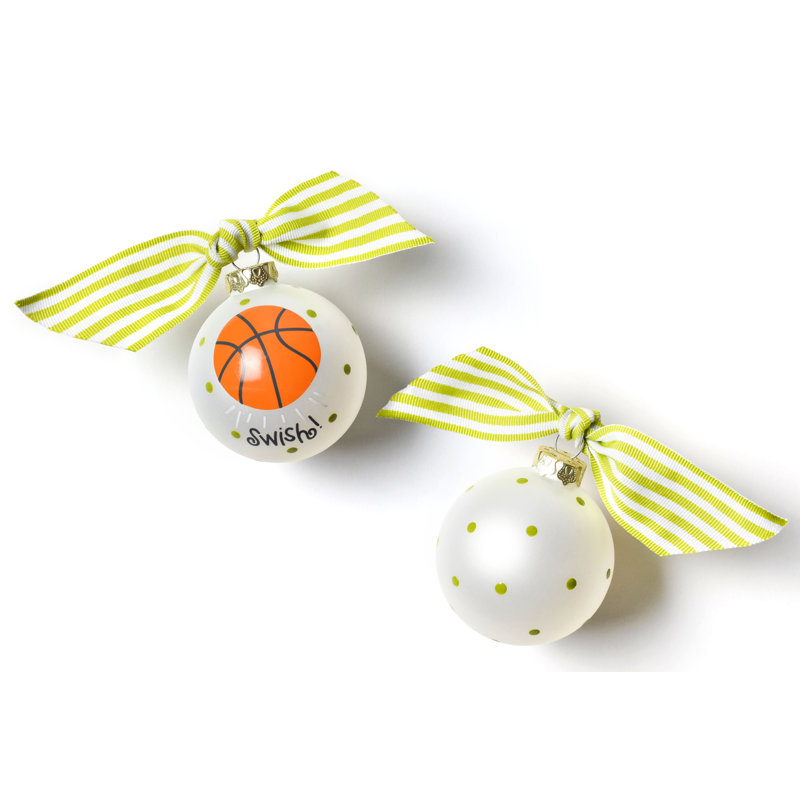 Ornement boule de verre basket