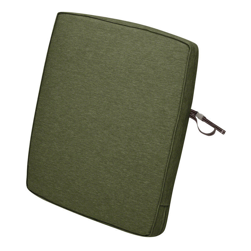 Pina Outdoor Dining Chair Seat Cushion, Heather Fern Green, 3" H x 21" W x 19" D