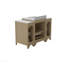 Armoire de meuble-lavabo à simple cuve l 48 po x P 22 po x H 34 po avec comptoir blanc-1742067316