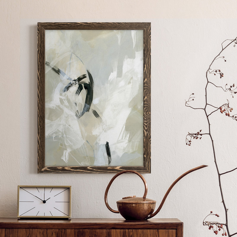 Scribble Veil II - toile avec cadre de qualité supérieure - prête à être accrochée, H 38 po x l 28 po x P 1 po