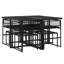 Fiammetta 8 - Person Wicker Patio Dining Set with Rectangular Table