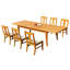 10 Seats 11 Pcs Grade-A Teak Wood Dining Set: 122" Atnas Double Extension Rectangle Table And 10 Osborne Chairs (2 Arm & 8 Armless Chairs) #01Os1811-600855248-600855254