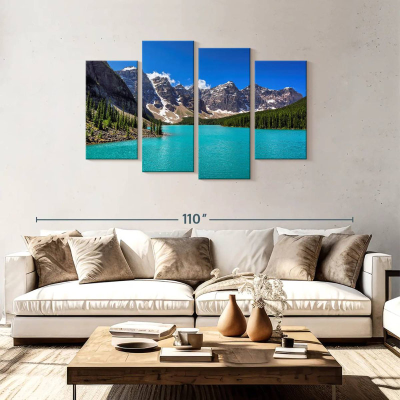 Alvord turquoise, lac Moraine, H 48 po x l 75 po