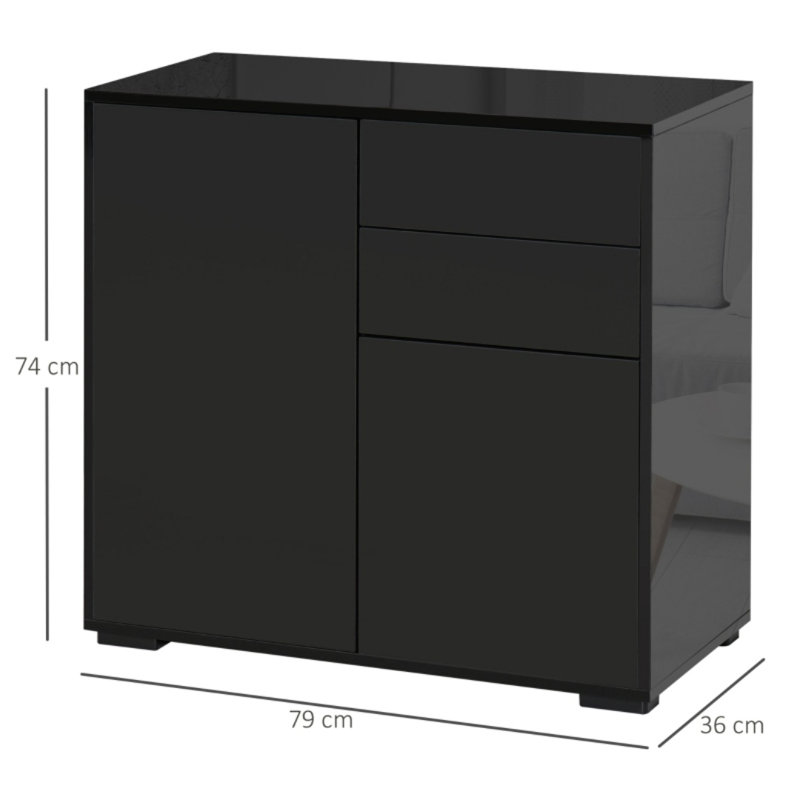 79cm Sideboard, Black