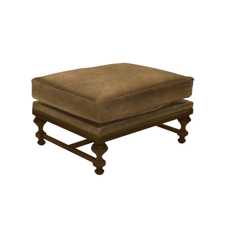 Ottoman, Guinevere Pewter, Brushy Bayou