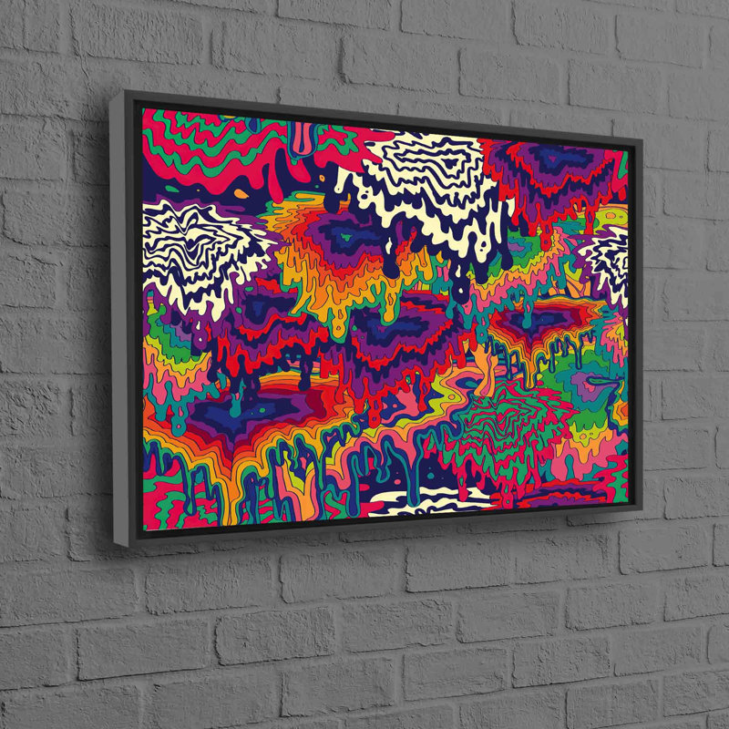 Print on Canvas, 20 cm H x 30 cm W, Black Floater Framed