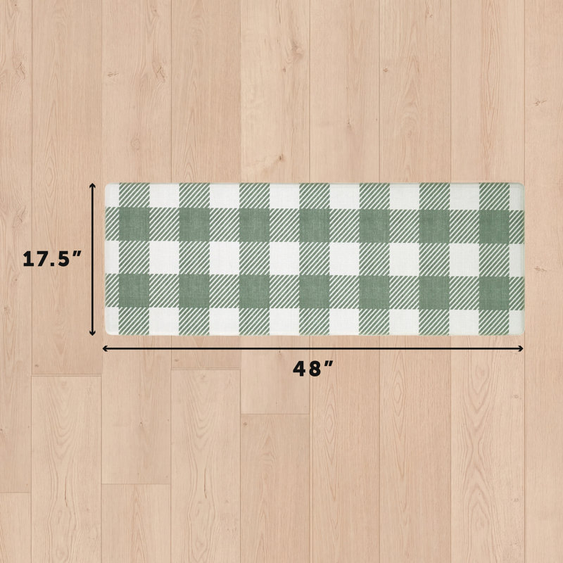 Tapis de cuisine Eddie Bauer, 17,5 po x 48 po, Sauge et multicolore