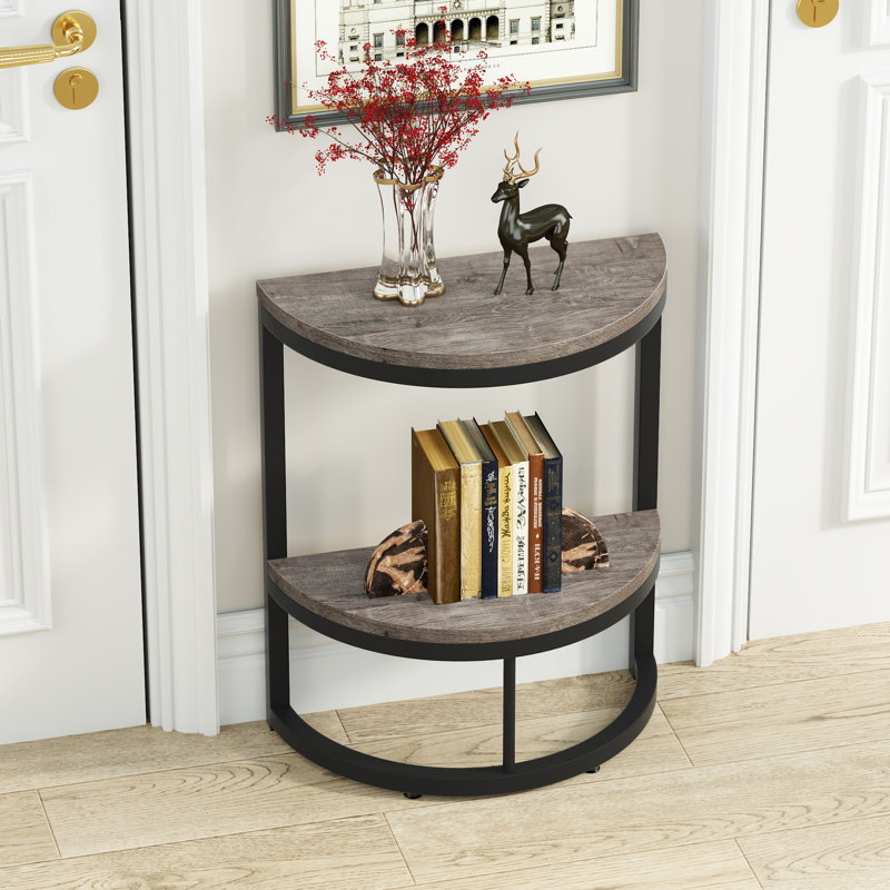 Viktualien End Table, Gray, Black