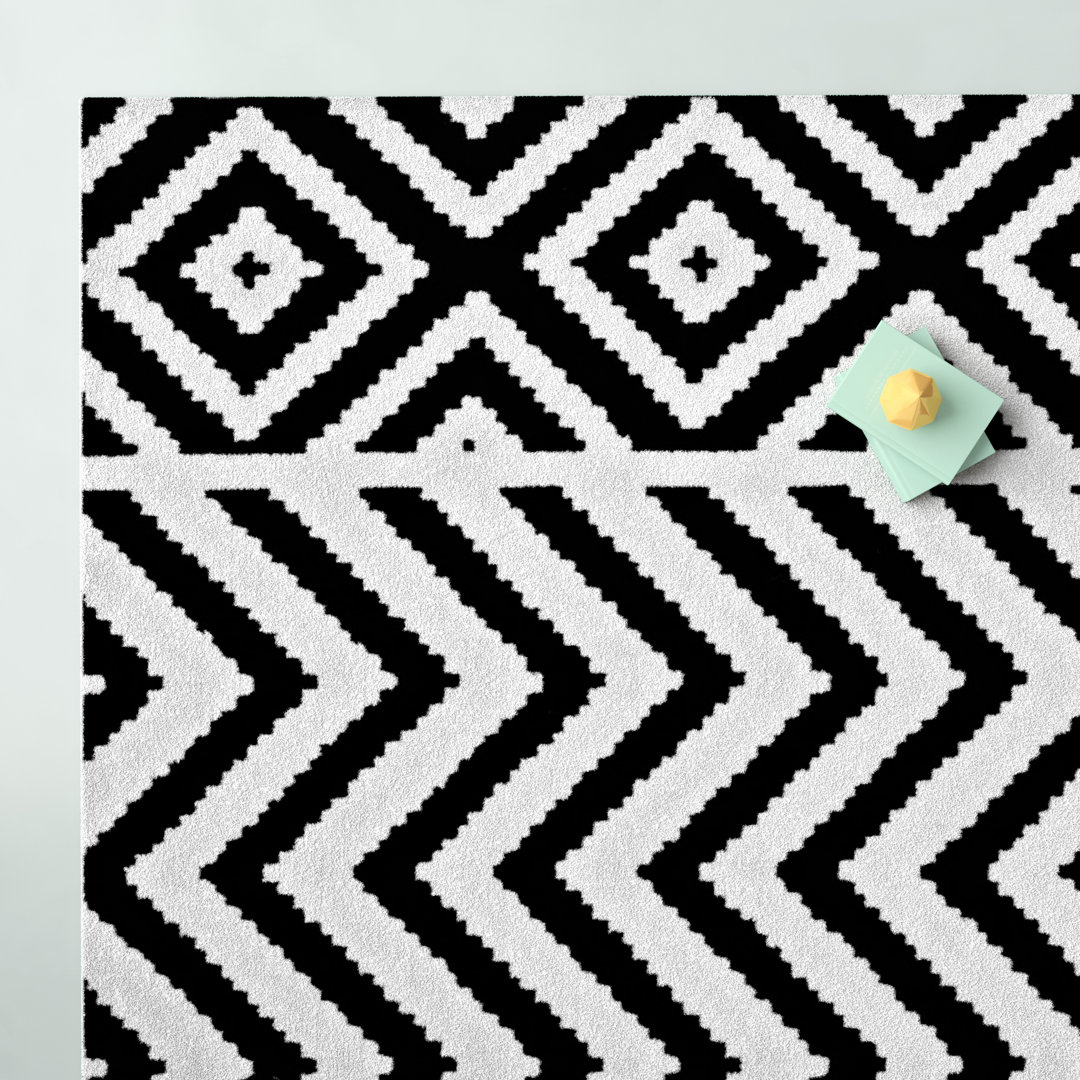 Ailani Geometric Chevron / Diamond Area Rug Modway Rug