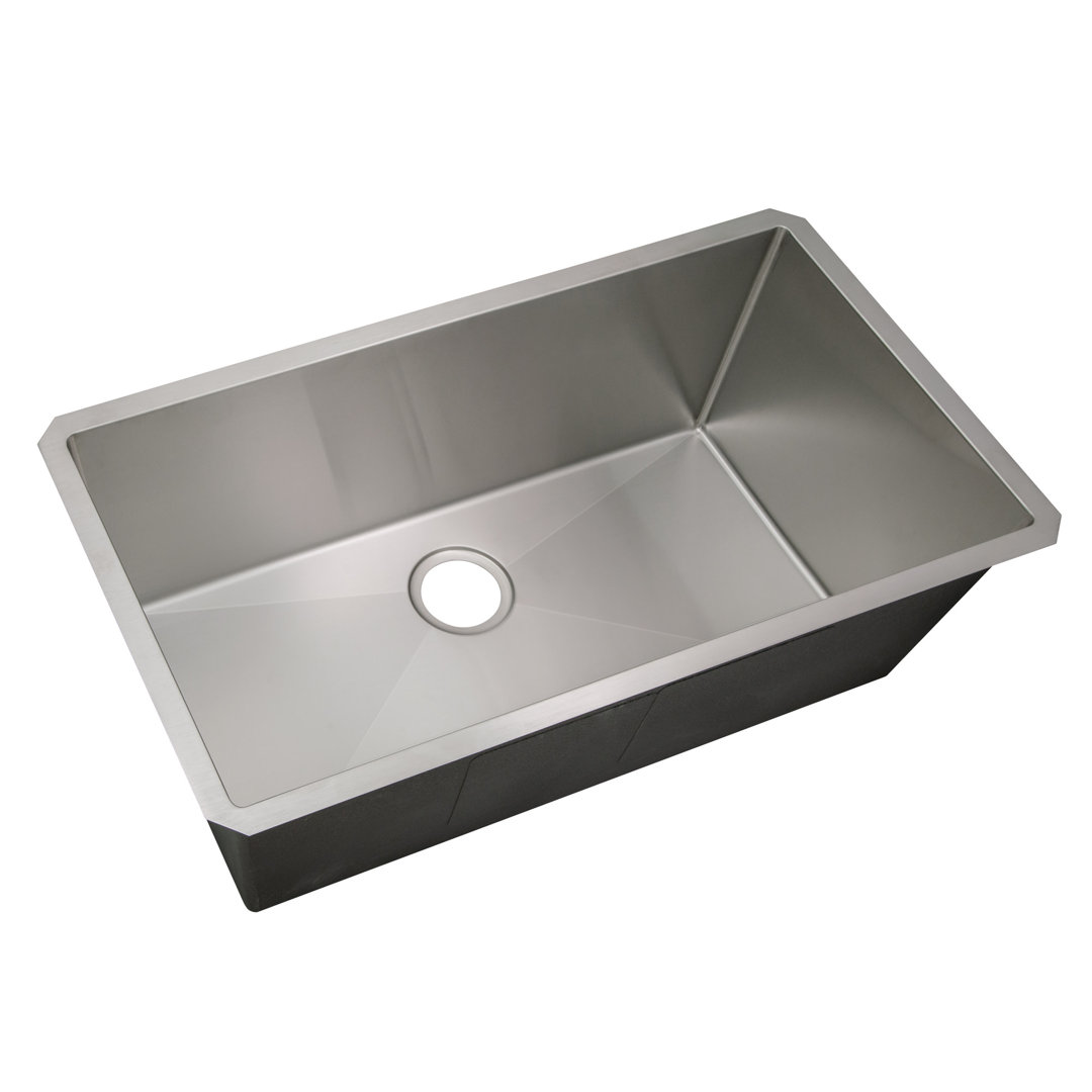 Rectangular Single Bowl Stainless Steel Undermount Kitchen Sink Design House