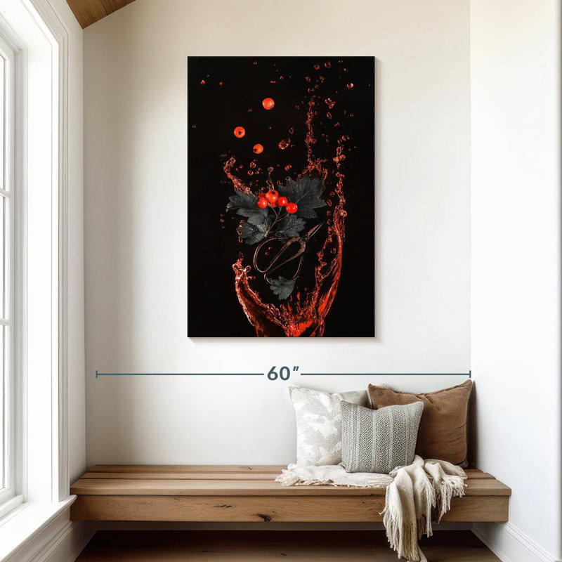 Yarlin Red Berry Drink, 45" H x 30" W