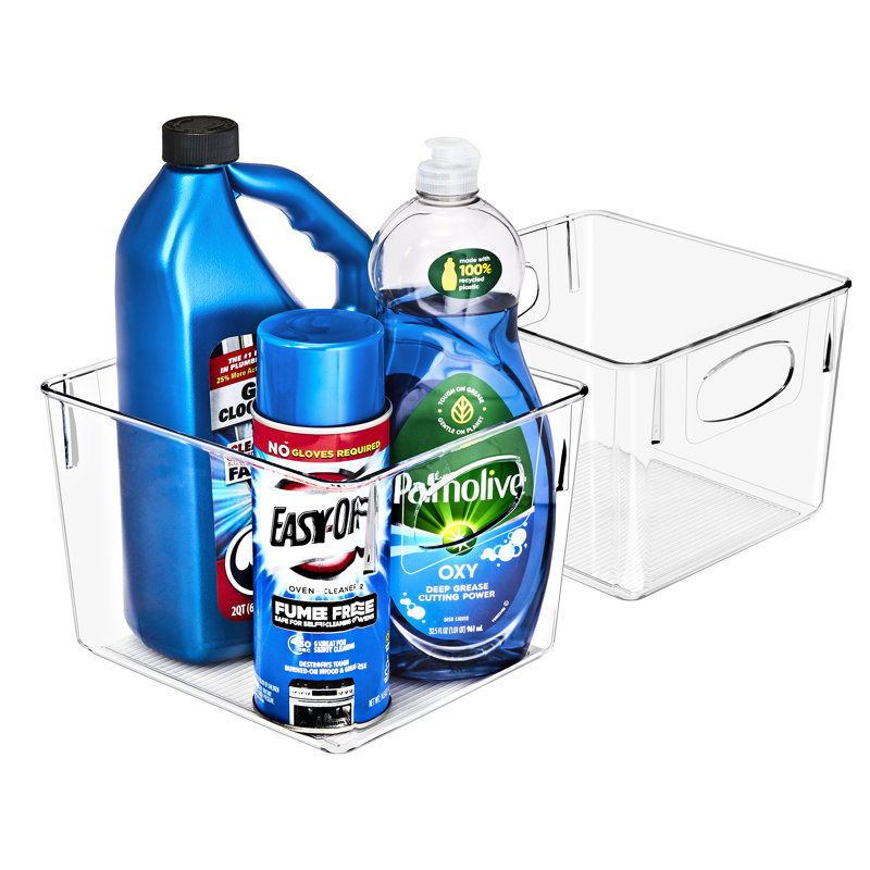 Paquet de 2 petits bacs de rangement Rebrilliant, H 5,75 po x l 7,50 po x P 8,50 po