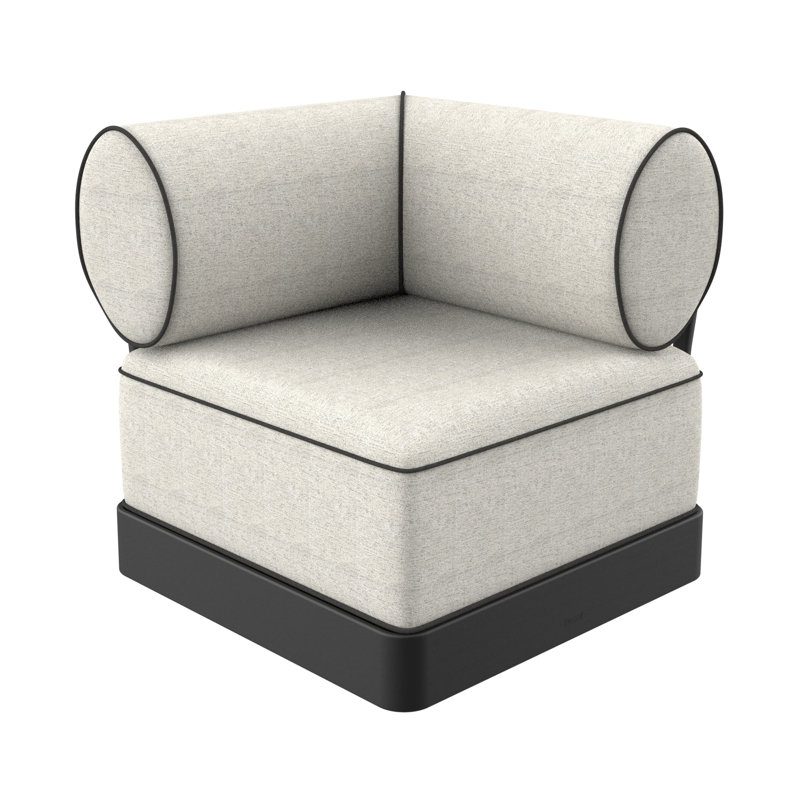 Chaise de coin Brisa, Noche, Salina (gris chiné)
