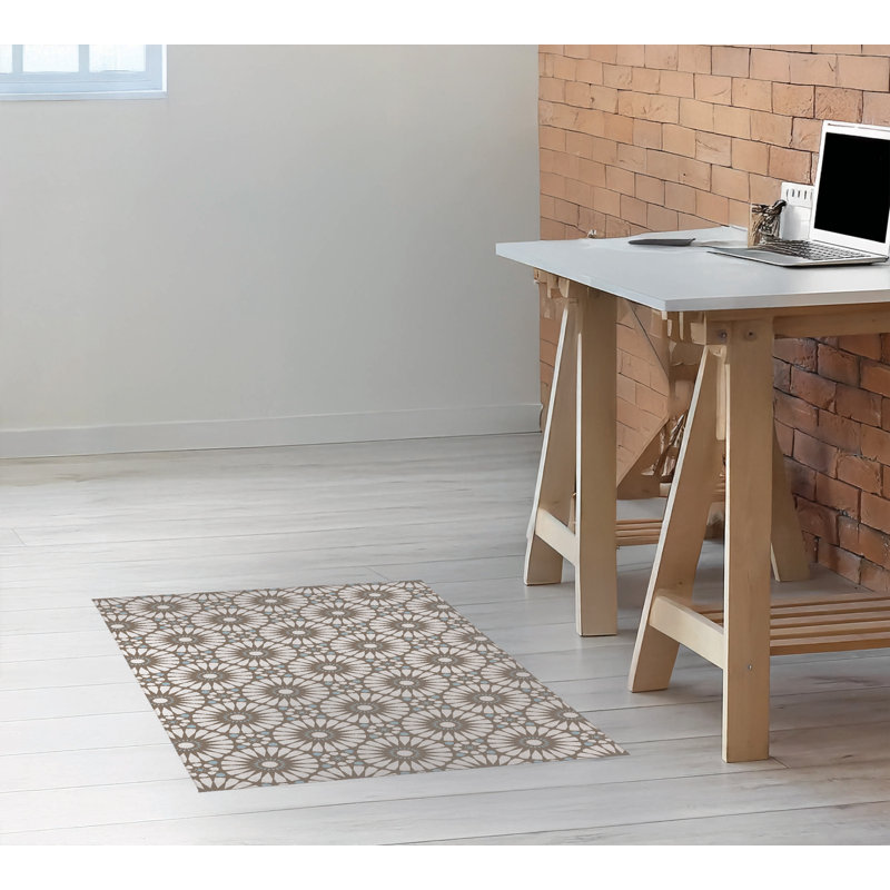 Tapis de bureau léger Sylvia, L 36 po x P 60 po, Brun