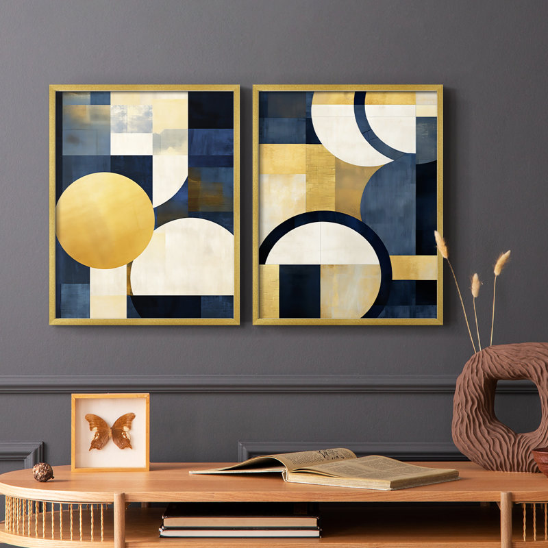 ABSTRACT Series DLX - reproduction encadrée de qualité supérieure - prête à être accrochée - aucun clou requis - aucun clou requis