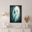 Art mural sur toile bleu sarcelle frisé-133483078