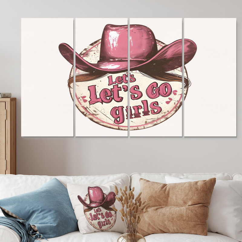 «Cowgirls Surfside Beach Babes» - ensemble d'impressions d'art mural, H 28 po x l 48 po