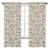 Vintage Floral Semi-Sheer Rod Pocket Curtain Panels