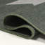 Tapis vert foncé / gris clair lavable à la machine à motif géométrique Katriel Minimalist-400041305