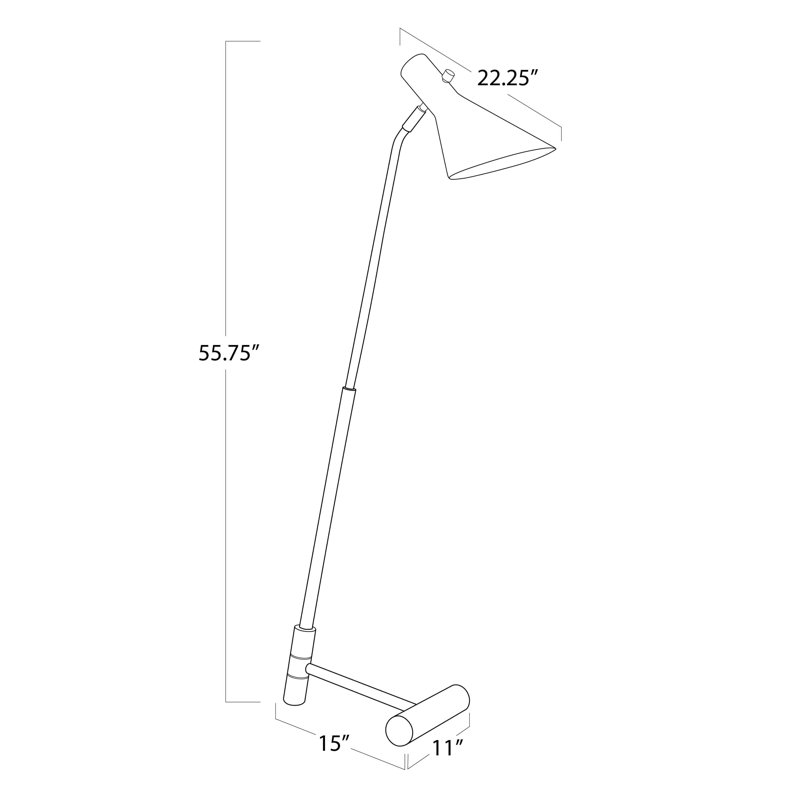 Spyder Task Floor Lamp, White