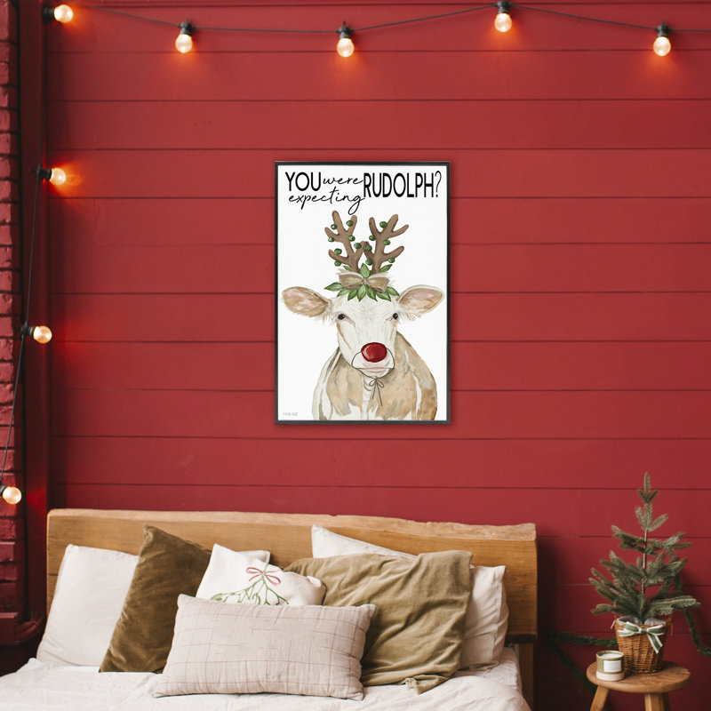 «You Were Expecting Rudolph», estampe numérique, conception de Cindy Jacobs, H 30 po x l 20 po, Giclée encadrée noir minuit