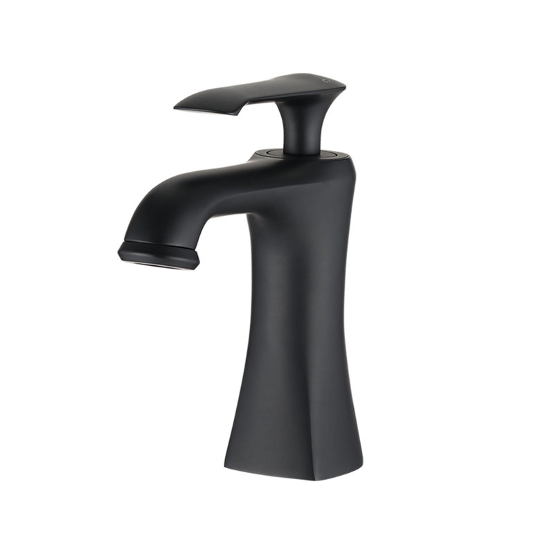 Single-Hole Single-handle Bathroom Faucet, Matte Black 