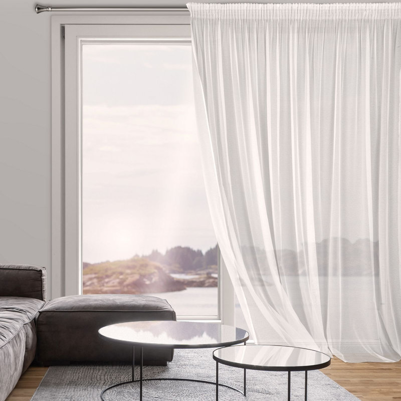 Kassy Sheer Curtain Single Panel, 270cm H x 350cm W