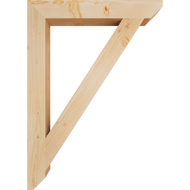 Support traditionnel en bois rustique à lattes, Sapin de Douglas, H 42 po x l 3,5 po x P 30 po