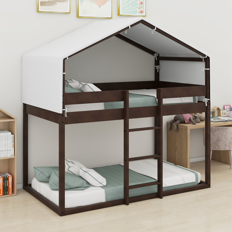 Andersons Kids Twin Over Twin Bunk Bed, Walnut