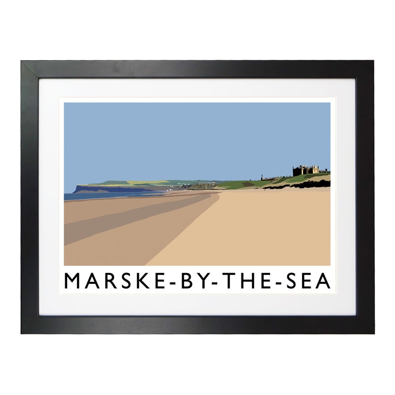 Marske-by-the-Sea by Richard O'Neil - Print, 33.5 cm H x 43.5 cm W x 2.2 cm D, Black Wood Frame