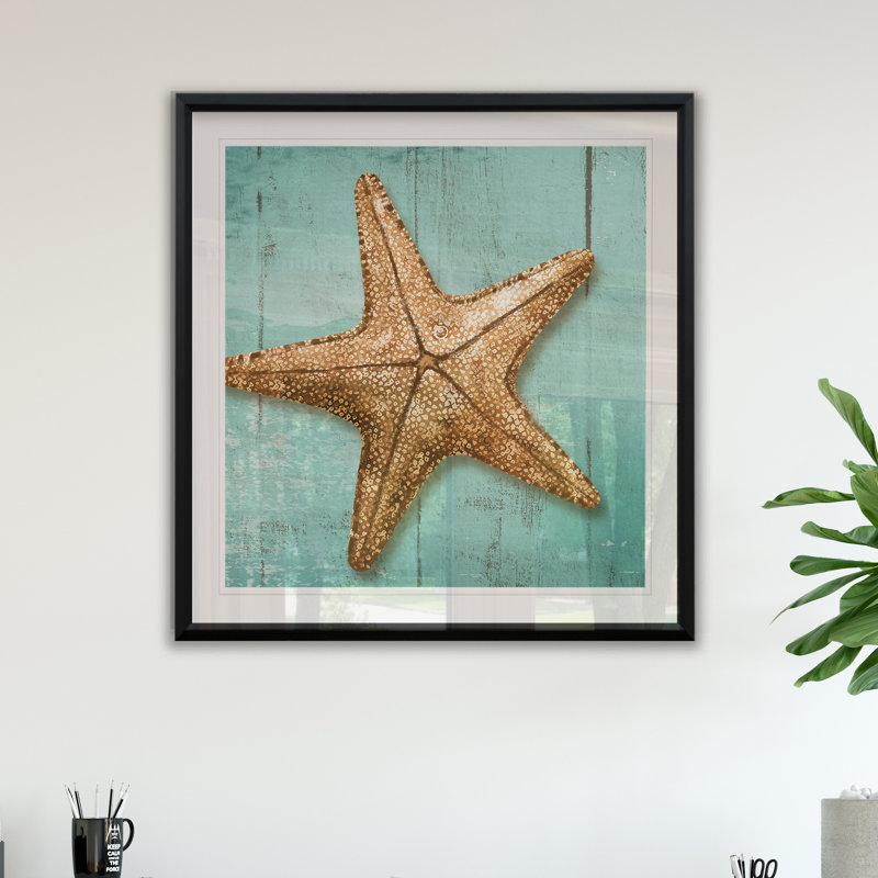 « starfish », impression encadrée, H 17,5 po x l 17,5 po x P 1,5 po