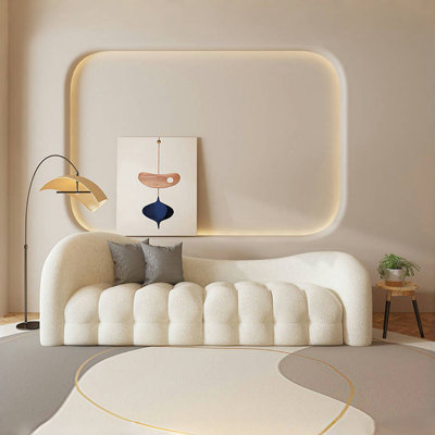 Modern Simple Cream Style Living Room Sofa
